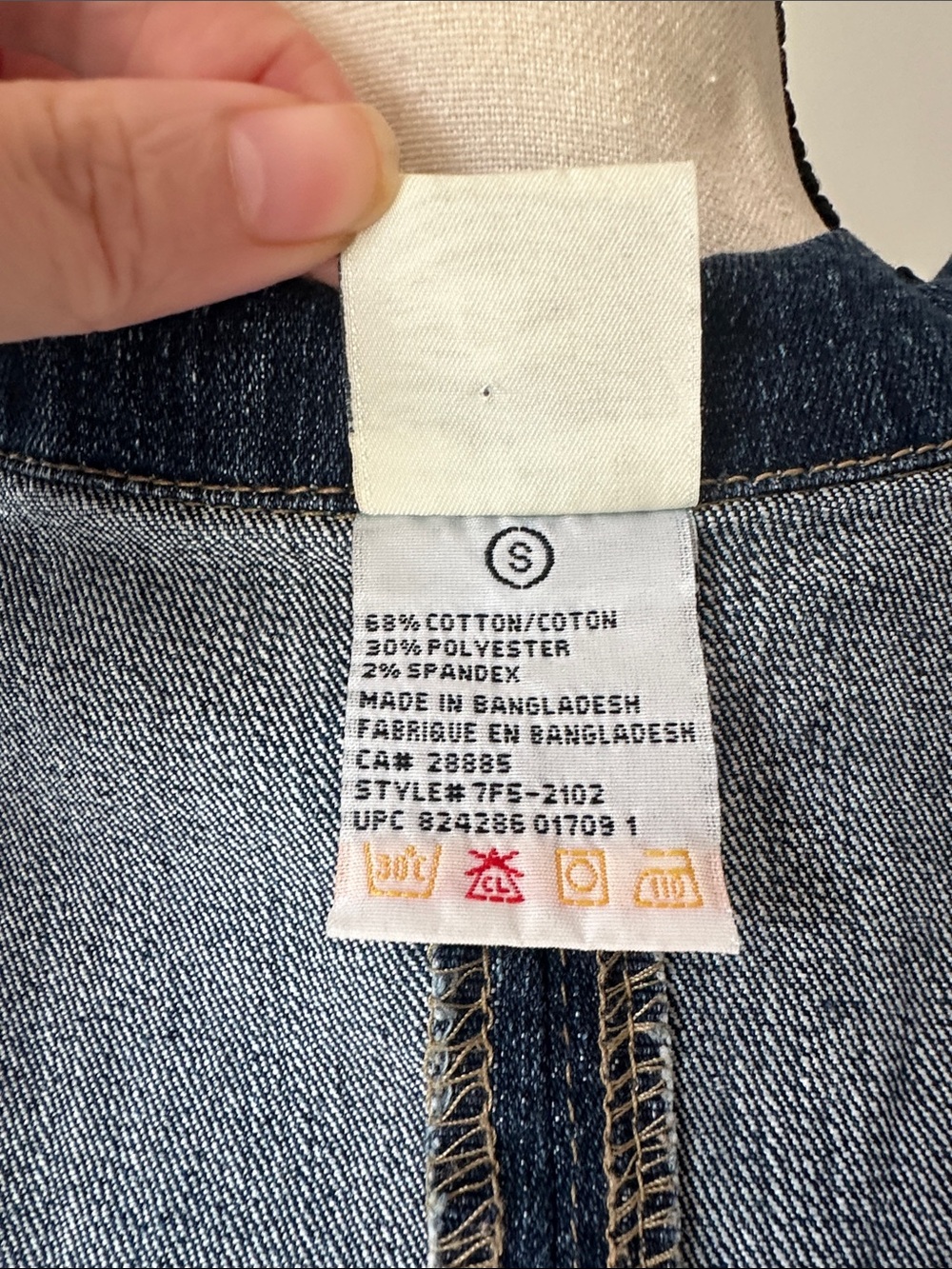 VINTAGE Y2K 725 ORIGINALS Women's Denim Jean Blazer Jacket Blue Size Small - Picture 8 of 10